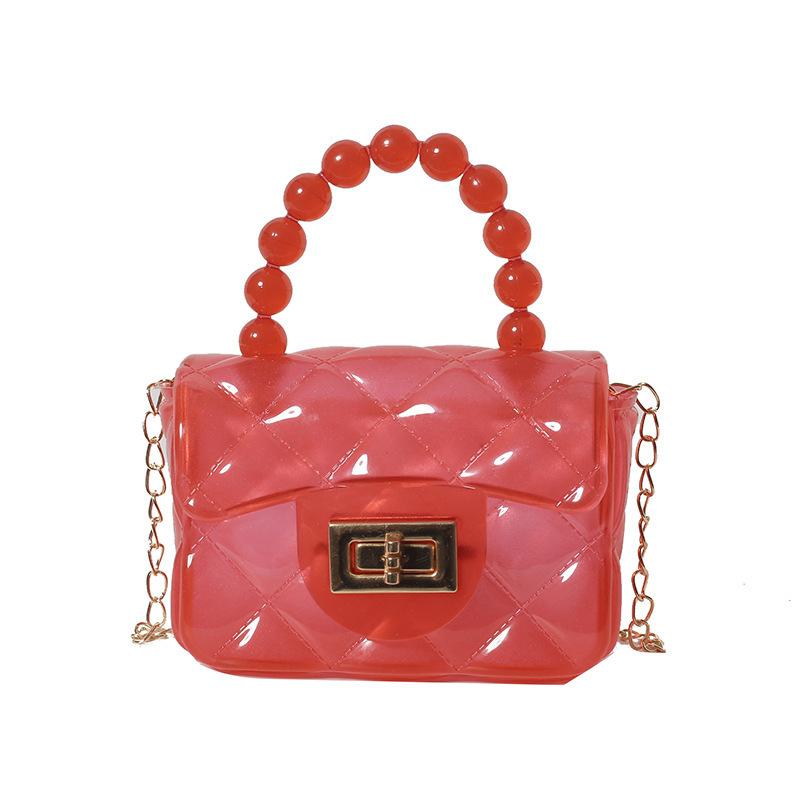 Women Handbag Faux Pearl Handle Golden Love Heart Detachable Metal Chain Mini Elegant Girl Single Shoulder Bag Purse Cute Wallet