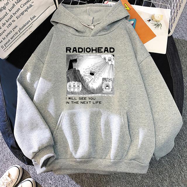 Radiohead RadioIndie Fan Hoodie Funny Graphic Sweatshirts Mens Autumn/Winter Hoodies Pullover Soft Hoody Male Clothing