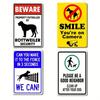 1pcs Metal Sign Warning Tin Sign,Gun Sign No Trespassing,Beware Of Dog Dog Will Bite,Do Not Enter Signs,Keep Your Dog Clean
