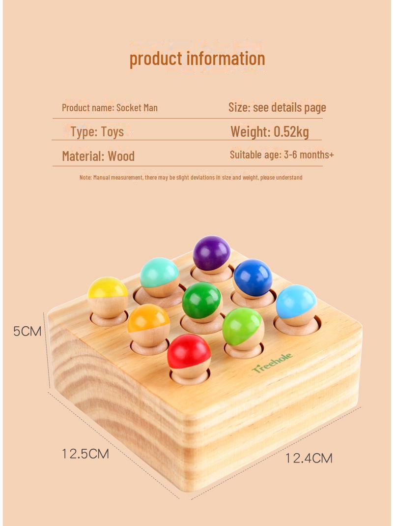 

«Игрушка-цилиндр Монтессори»: Раннее обучение координации движений рук и глаз и сопоставлению размеров в детском саду