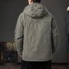 Men's Hooded Windproof Down Jacket - 2025 Winter Style, Thickened Mid-Length White Duck Down Outerwear