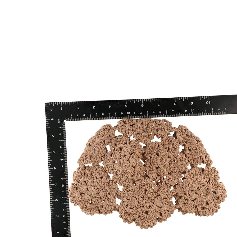 Ethnic Style Crochet Bucket Hat Basin Hat Beanies Hollow Flower Knitted Hat  Apparel Accessories