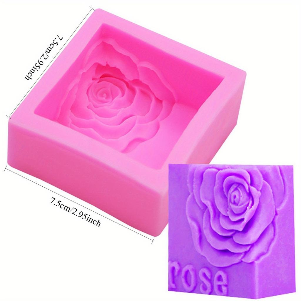 1PC 3D Rose Flower Silicone Soap Mold Silicone DIY Handmade Mould for Soap Making Candle Polymer Clay Molds Crafts DIY Forms