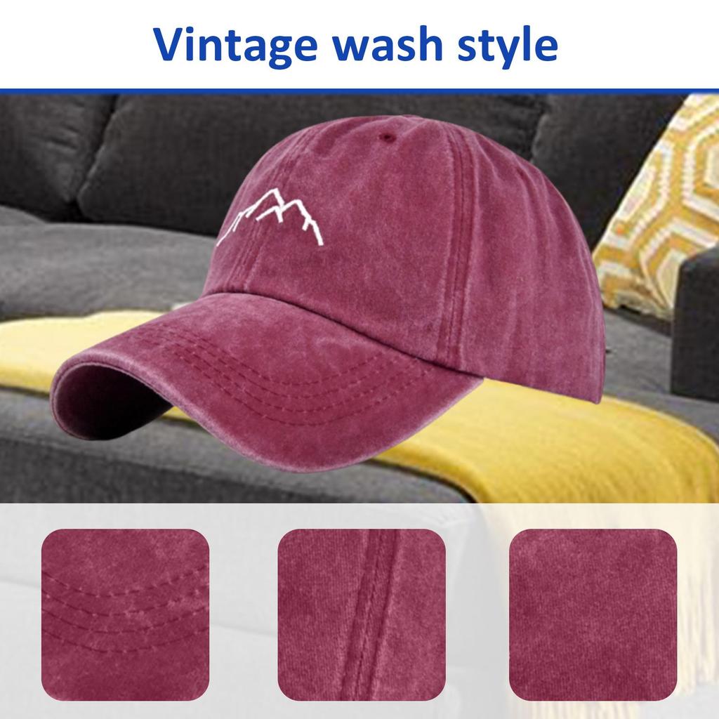 Outdoor Sunproof Baseball Hat with Embroidery Mountain Adult Breathable Visor Hat Teen Sunproof Hat for Cycling Hiking