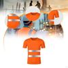 Reflektierendes T-Shirt mit hoher Sichtbarkeit Atmungsaktiv Rundhalsausschnitt für Radfahren Joggen