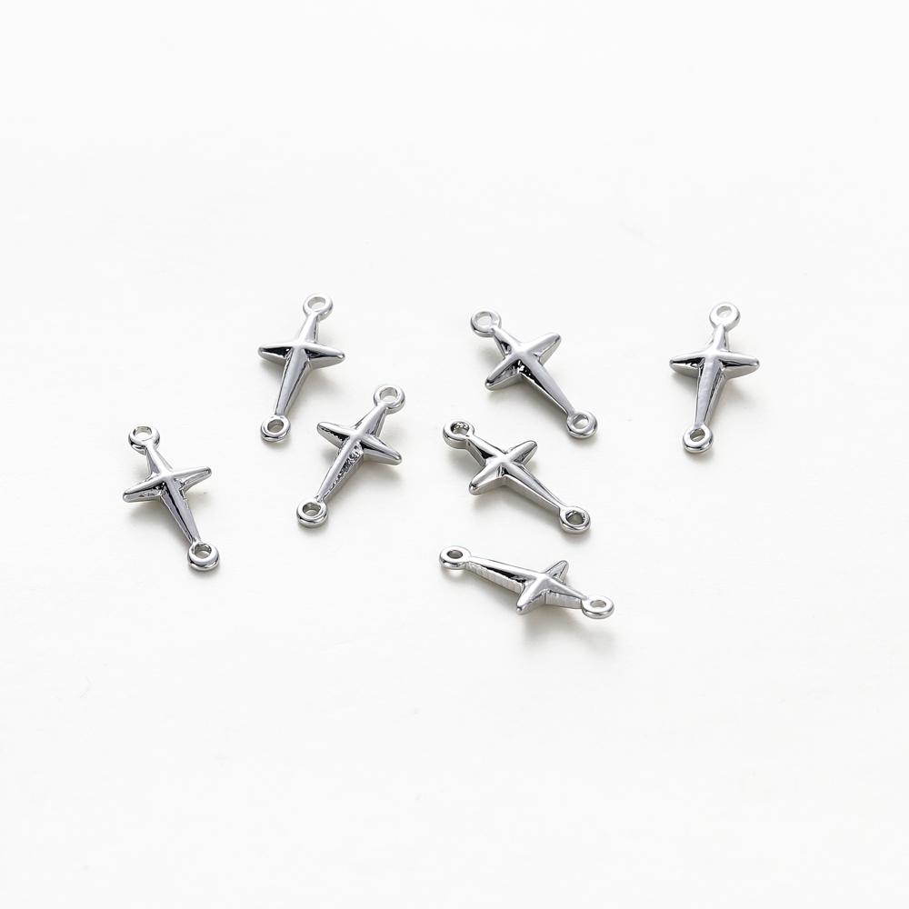 20 Stück 14K 18K Goldfarben Beschichtetes Messing Mini Sterne Herz Anhänger Für Schmuckherstellung Handgemacht DIY Ohrring Charms Finding Component