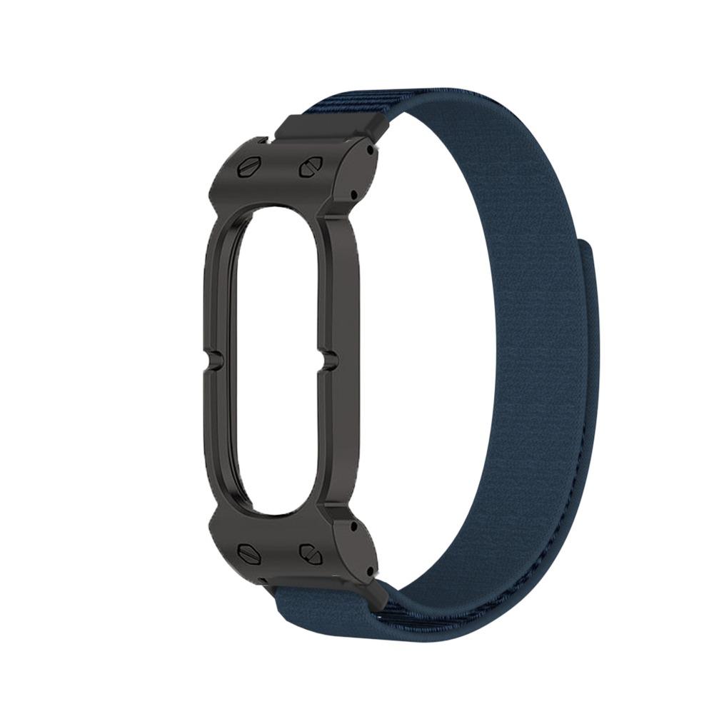 2 IN 1 Metal Protective Frame Case + Nylon Woven Watch Strap Adjustable Sport Replacement Wrist Bracelet Accessories For Google Fitbit Air