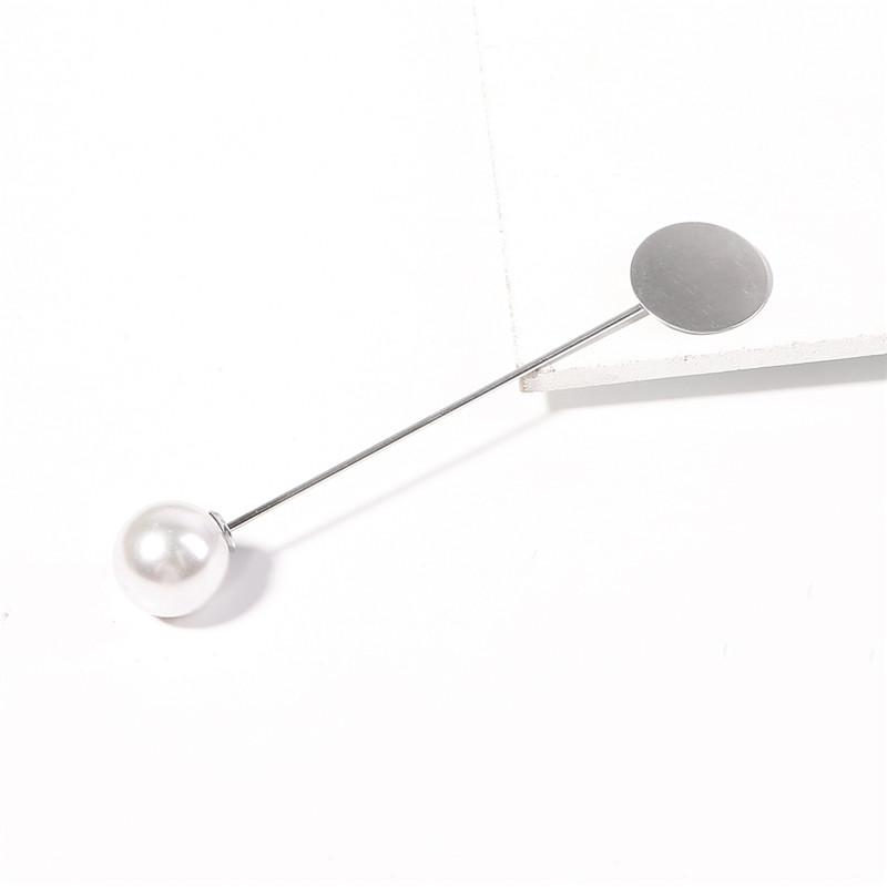 10 Pcs DIY Long Monogram Brooch Plated Alloy Copper Long Brooch Pin Base Lapel Dress AVE