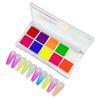 Fluorescent Nail Powder, 10-Color Set, Solid Nail Powder Palette, Neon Powder, Pigment, Color Powder, Glitter, for Nail Art, Resin, DIY Nail