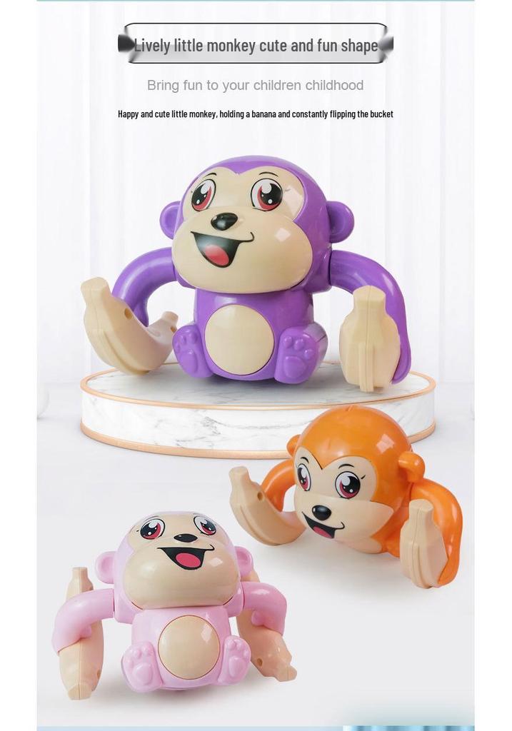 Elektrisches singendes und leuchtendes Salto-Affen-Spielzeug für Babys, Kleinkinder & Kleinkinder