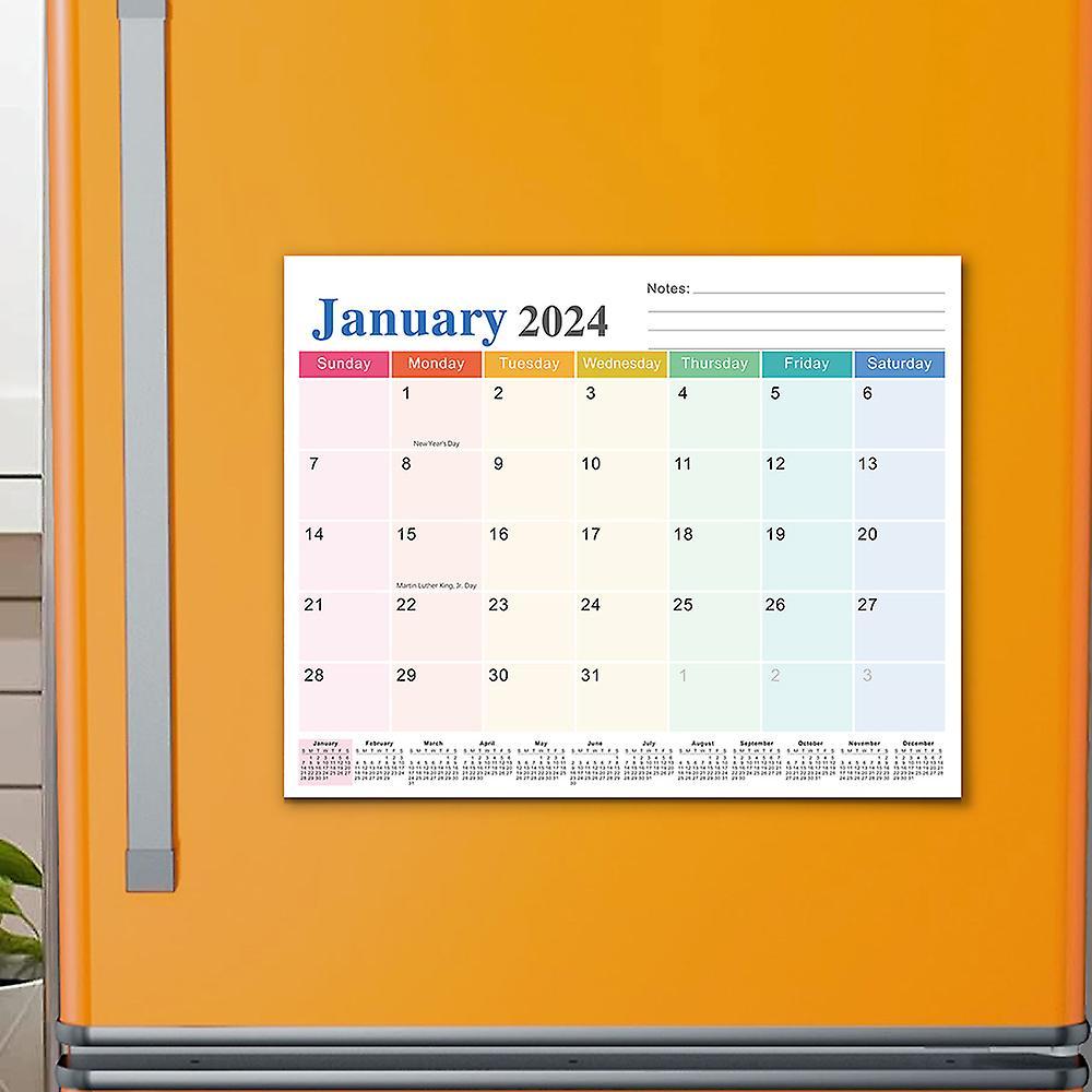 2024-2025 Wall Calendar Magnetic Fridges Sticker Monthlys Viewing Calendar for Home Study Office