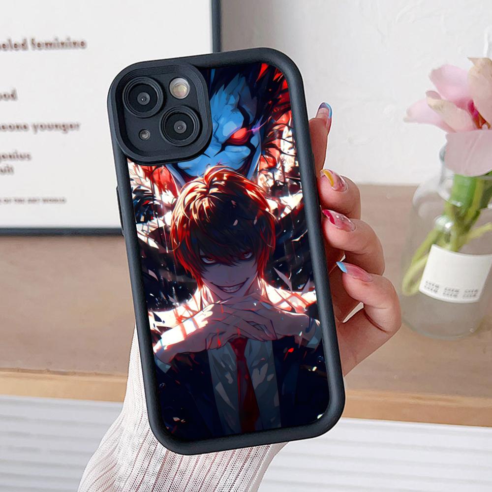 Death Note Kira Light Mobile Phone Case for iPhone 17 16 15 14 13 12 11 Air Pro Max Plus Thicken TPU Colorful Cover Cover Luxury