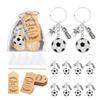 Pack of 10 Portable Soccer Fan Accessory Keychains with Football Ball Cleats Cloth Decoration
