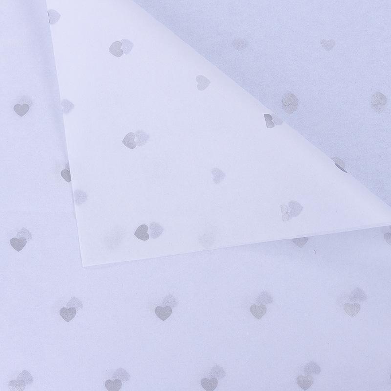 Peach Heart Polka Dot Floral Wrapping Paper - 10 Sheets