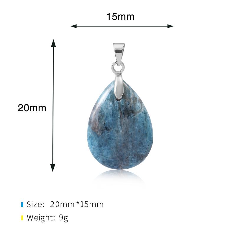 Natural Stone Crystal Pendant Teardrop Simple Pendant Necklace For Women Necklace Jewelry With Chain