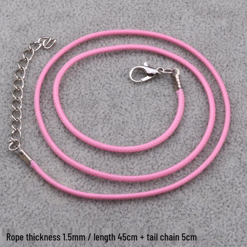 Leather Cord Black Necklace DIY Pendant, 2.0mm Thick Wax Rope Necklace Accessories