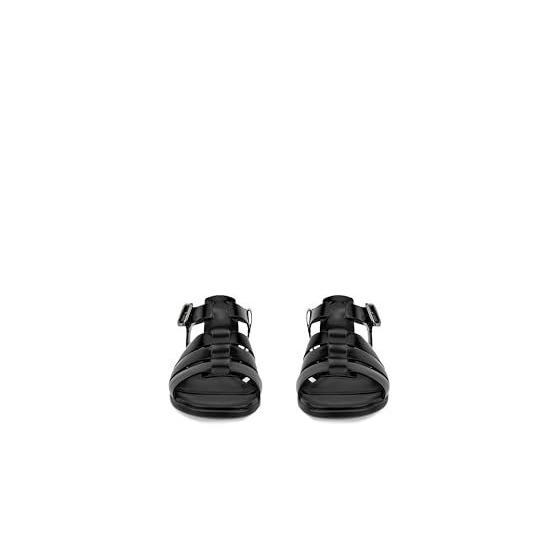 Used New [Echo] Sculpted Alba 25 Leather Women's Flat Strap Sandals EU36