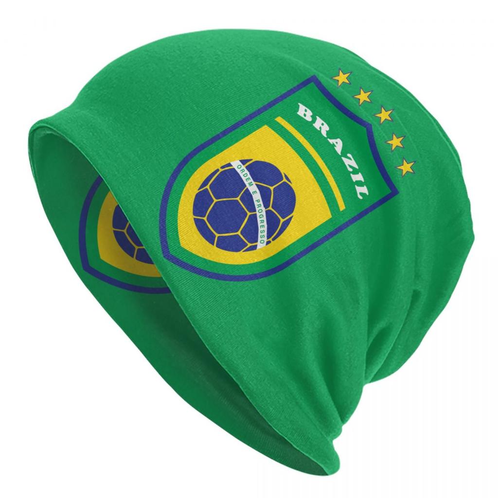 Custom Brazil Flag Bonnet Hat Knitting Hat Unisex WoUnisex Cool Unisex Warm Winter Beanies Cap