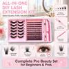 Natural curl Individual Segment Lashes Dense Volume DIY Eye Lashes False eyelash set  Daily Makeup