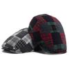 New Y2K Patchwork Plaid Beret For Men Women Retro Flat Cap Vintage Hip Hop Newsboy Hat Unisex Spring Autumn
