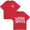 Rapper NATOS WAOR 2026 Fashion Double Sided Print 90s T Shirts Men Women CottonO-Neck Oversized Tops Streetwear Teenagers Unisex