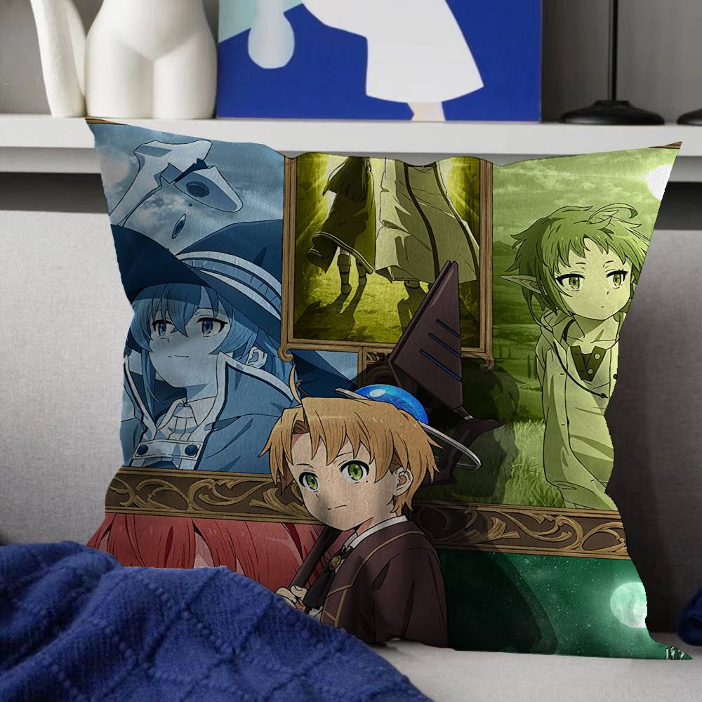 

Mushoku Tensei Jobless Reincarnation Pillowcases Home Bedding Decorative Pillow Cover Wedding Super Soft Pillow Case 30x30 cm