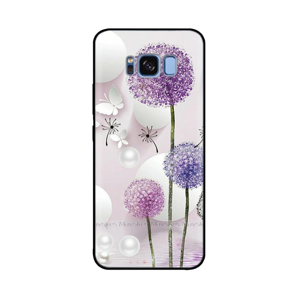 For Samsung Galaxy S8 Plus Phone Case Heart-Butterfly Funda For Samsung S8 S8Plus Cases Liquid Silicone Bumper GalaxyS8 Shells