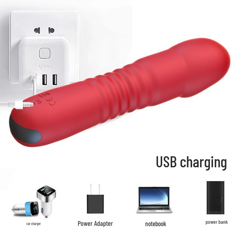 Telescopic Vibrating Wand for Women - Simulated Penis Masturbator