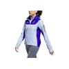 Adidas Color Block Slim Fit Stand Collar Work Jacket Women Jacket Blue JN3002