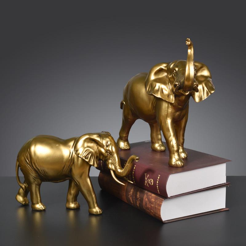 Simulation Elefant Harz Handwerkskunst Ornament Haus Schreibtisch Wohnzimmer Couchtisch Weinschrank Statue Dekoration