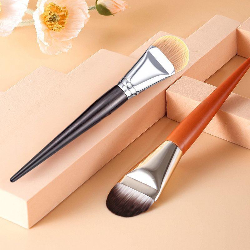 Tongue-Shaped Flat Head Foundation & Mask Brush - Soft Makeup Tool