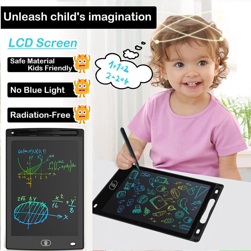 New 8.5" /12" Drawing Board LCD Writing Tablet For Kids Montessori Educational Toys Student Magic Blackboard Birthday Xmas Gift