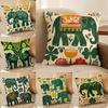 Hot Selling Elephant And Flower Pillow Case Silky Elegant Comfort Sofa Bed Invisible Zipper