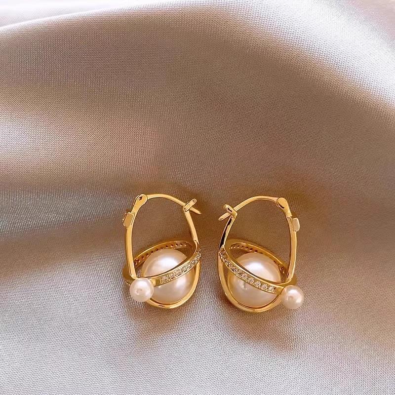 Pendientes de Borla de Flor de Perla de Aguja de Plata - Joyería de Moda para Mujer que Combina con Todo