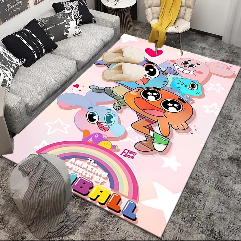 Gum-ball's Amazing World Area Rug Suitable for Indoor And Outdoor,Carpets for Kitchens, Homes, Offices, Living Rooms,Home Decor,Christmas Gift