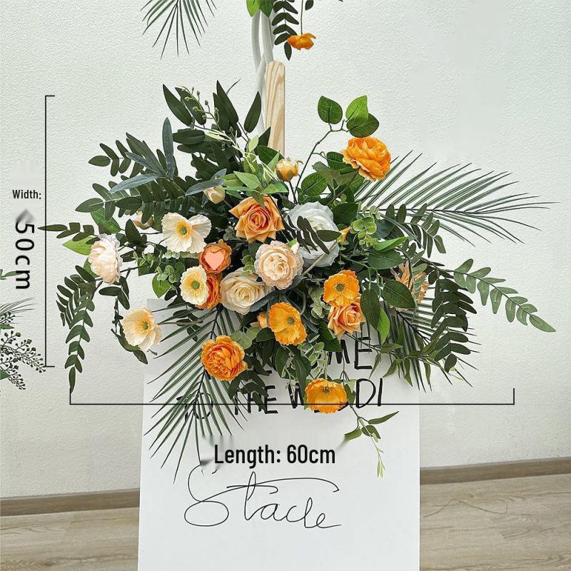 Silk Floral Arrangement for Wedding Aisle or Banquet Decoration