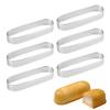 3/6 pachete Inele Oval Oval pentru Tartă Oțel Inoxidabil 304 Perforate Formă Inel pentru Prăjituri și Patiserie pentru Copt, Ustensile Antiaderente pentru Coajă de Tartă cu Fructe