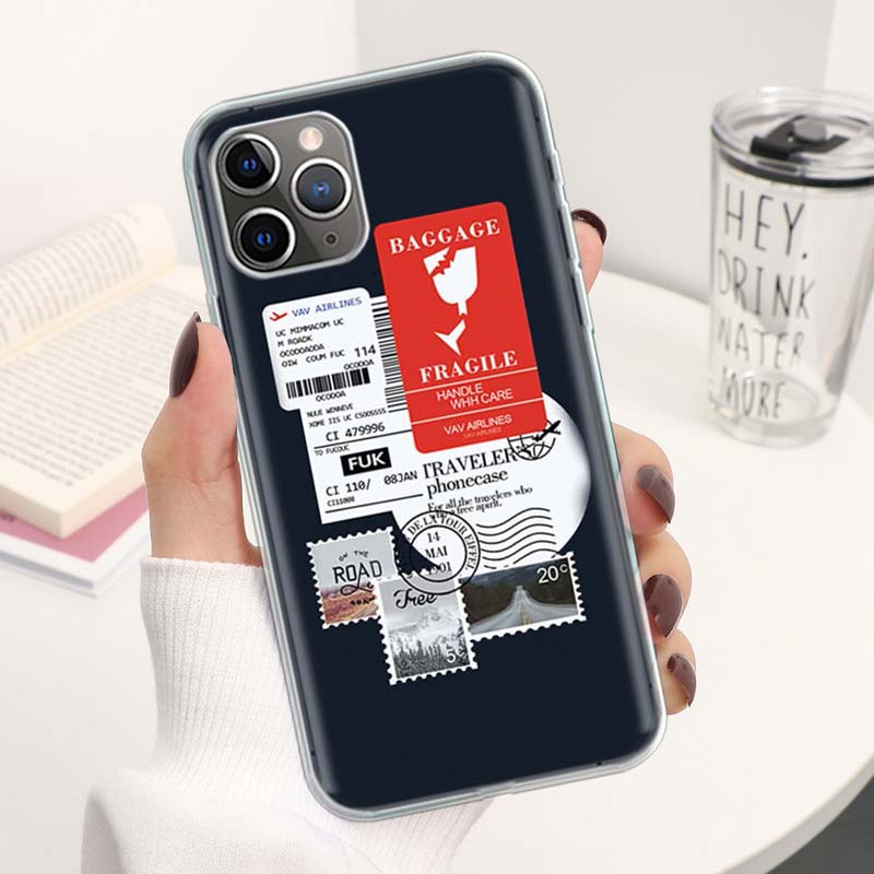 Stamp Label Barcode Phone Case For Apple iPhone 17 Air 16 15 Plus 14 + 13 Mini 12 11 Pro Max 7 8 SE 16Max Soft Shell Cover Coque