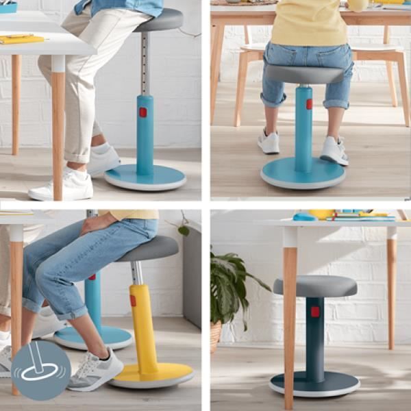 Tabouret ergonomique assis-debout 2 en 1 - Bleu - Leitz Ergo