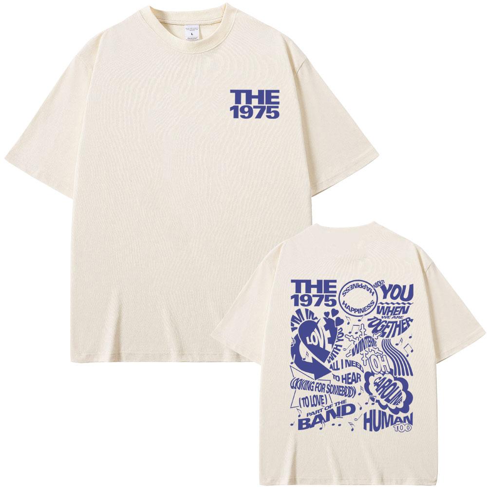 Britská indie alternativní rocková kapela The 1975 Grafické tričko Pánské Pohodlné Nadměrné tričko Pánské Vintage Streetwear Gotická trička