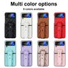 New Model Suitable for Samsung Z Flip3 Mobile Phone Case Folding Flip4 Wristband Mobile Phone Leather Case Card Protection Case