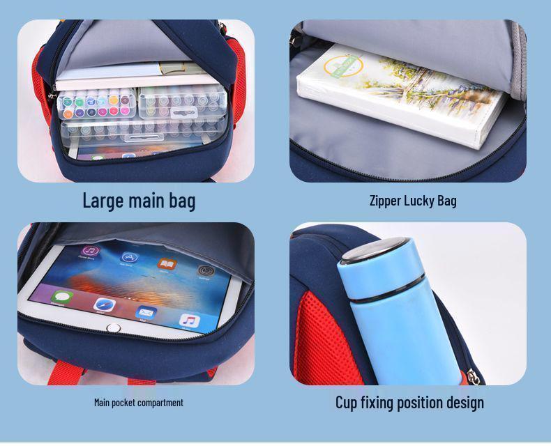 Dinosaur & Duck Backpack for Kids - Cute School Entry Bag for Boys & Girls