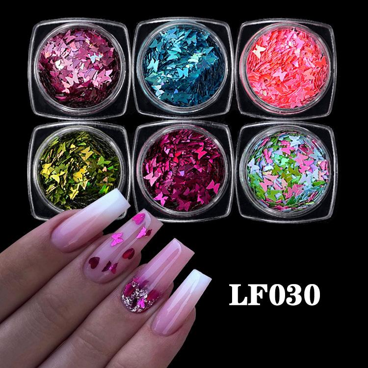 Nail Art Sequins Super Glitter Powder Symphony Combination Sequins Diy Nail Decoration 6 Color Set
