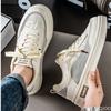 Summer Men's New Breathable Canvas Shoes Trendy Versatile Thick Bottom Sports Leisure Simple and Comfortable Board Shoes