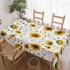 Sunflower Pattern Rectangle Table Cloth for Table Decor Kitchen Dining Waterproof Reusable Tablecloth for Tables Wedding Party