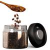 MOHOPE Coffee Canister, Vacuum Storage Container, Coffee Bean Storage Container, Airtight, Anti-oxidation, Heat-Resistant Glass, Light-Shielding, 500m