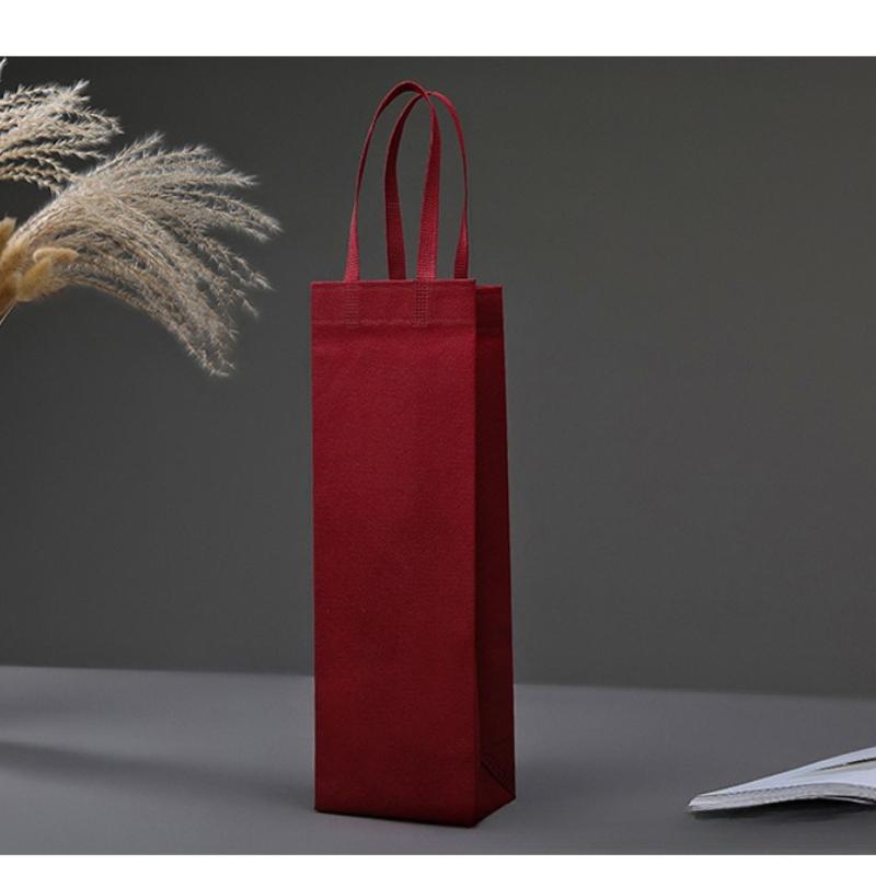 30pcs Champagne Beer Wine Gift Bag Single Bottle Red Wine Packaging Sack Handheld Non-woven Fabric Pockets Durable Eco-friendly Shopping Bags