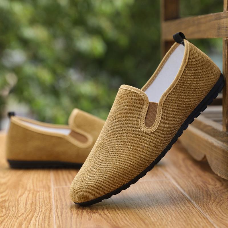

Обувь для мужчин, повседневные лоферы без шнуровки, большие размеры, дышащая парусиновая обувь для вождения, офисные прогулочные туфли на плоской подошве, Нескользящие мокасины 44 коричневый