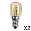 2x2Pcs E14 Base Oven Light Bulb 300°C Heat Resistant Warm White for , 25 W, 2 Pcs