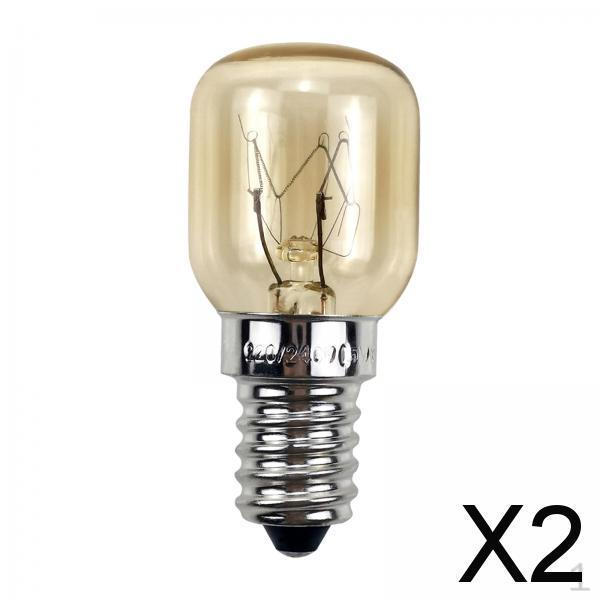 

2x2Pcs E14 Base Oven Light Bulb 300°C Heat Resistant Warm White for , 25 W, 2 Pcs